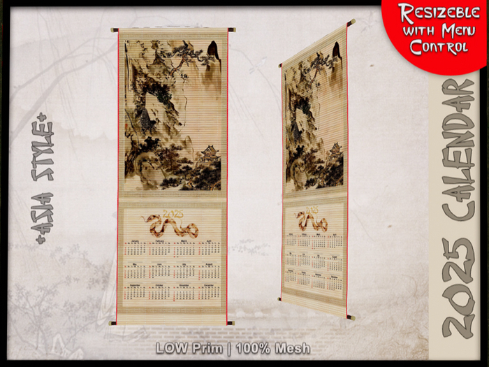 *ASIA STYLE* Calendar 2025 Mountains