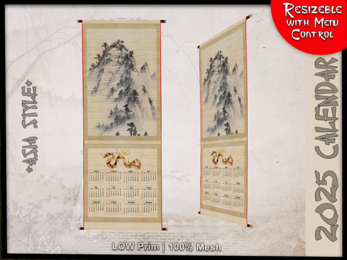 *ASIA STYLE* Calendar 2025 Hills Forest
