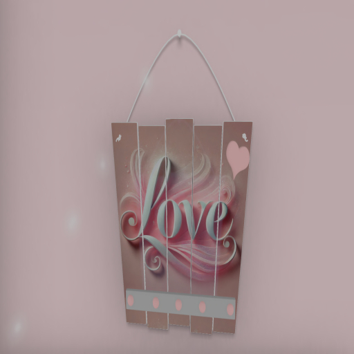5 Slat Love wall hanging