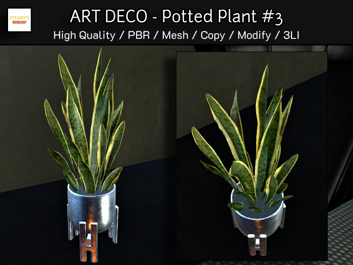 ART DECO - Potted Plant #3