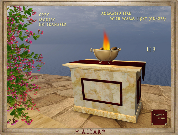 Roman style altar