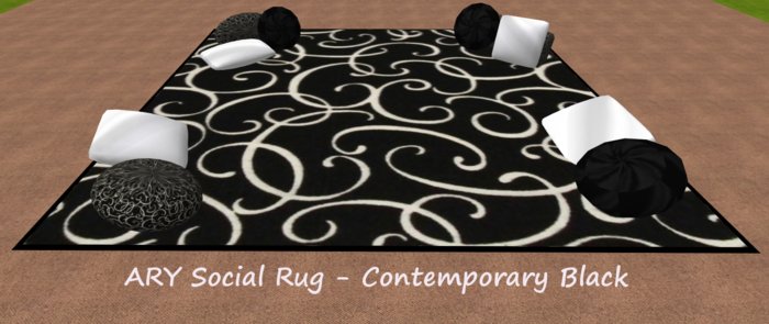 Ary Social Rug-Comtemporay Black