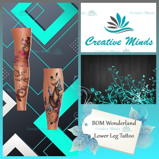 CM BOM Wonderland Lower Leg Tattoo
