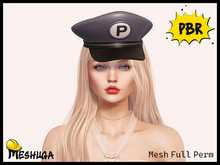 Meshuga PBR Kawaii Cop Hat FULL PERM MESH