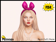 Meshuga PBR Kawaii Coquette Bow Headband FULL PERM MESH