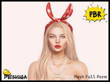 Meshuga PBR Kawaii Coquette Knot Headband FULL PERM MESH