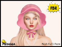 Meshuga PBR Kawaii Cute Bonnet Hat FULL PERM MESH