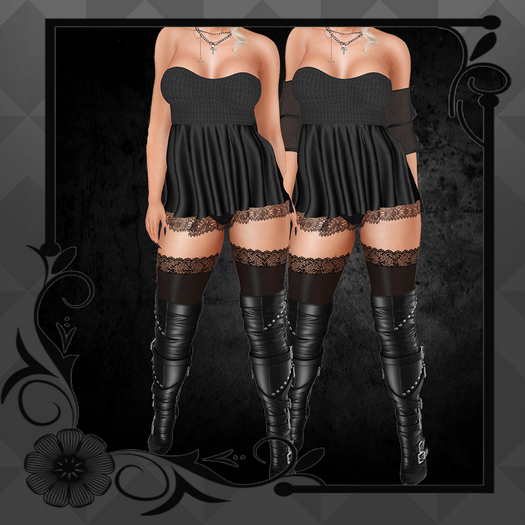 V2V MILLY DRESS BLACK LARAX (add me )