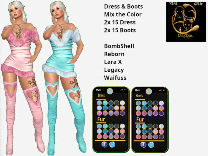 [RG] Dress with Fur & Boots Fatpack 1