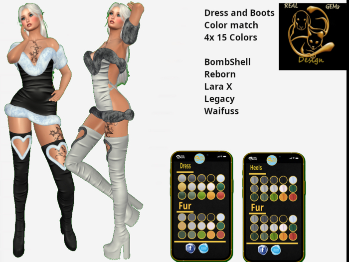 [RG] Dress with Fur & Boots Fatpack 2