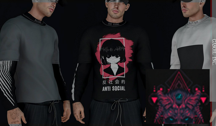 [GL - inc.] - Calvin T-shirt with sleeves Skull 3