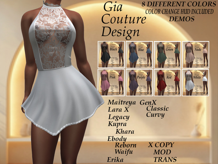 "GCD" Belinda Lace Halter Dress DEMOS