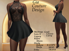 "GCD" Belinda Lace Halter Dress Black