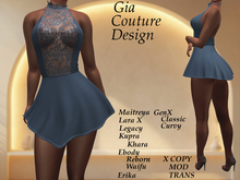 "GCD" Belinda Lace Halter Dress Blue