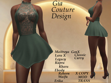 "GCD" Belinda Lace Halter Dress Green