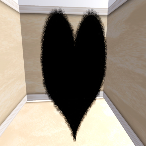 Rug Black Heart