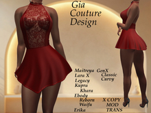 "GCD" Belinda Lace Halter Dress Red