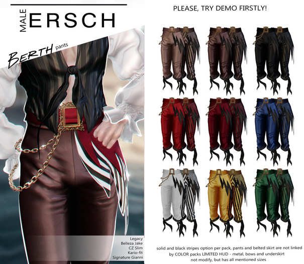 ERSCH - Berth pants -fatpack-