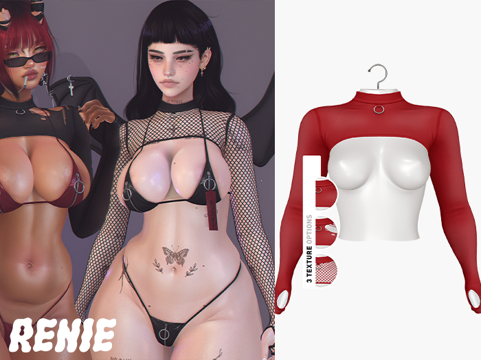 RENIE : KIRA SHRUG - RED