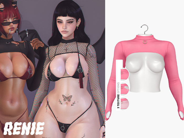 RENIE : KIRA SHRUG - PINK