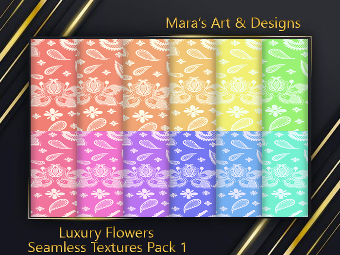 Luxury Flowers Seamless Textures-Pack 1-FULL PERM