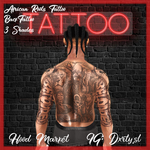 [HM] African Roots Back Tattoo