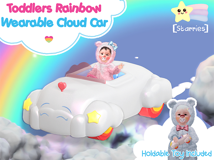 [Starries] Toddlers Rainbow Cloud Car for Toddlers!
