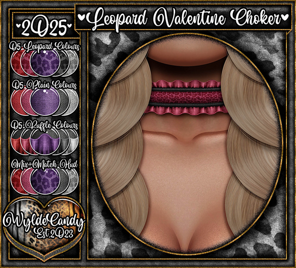 Valentine Choker .:Leopard:.♡.:Universal:.