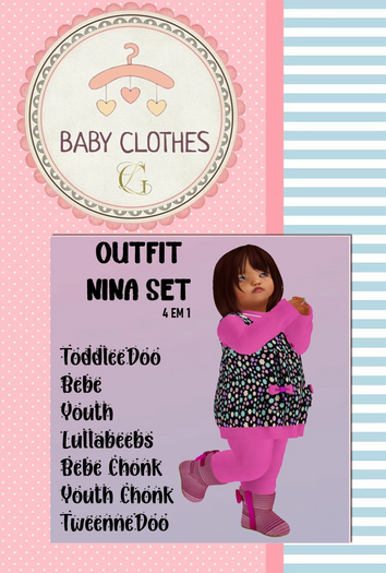 *BABY CLOTHES GL* Outfit Nina Set Pink