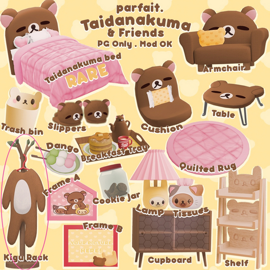 parfait. Taidanakuma & Friends - Kigurumi Rack
