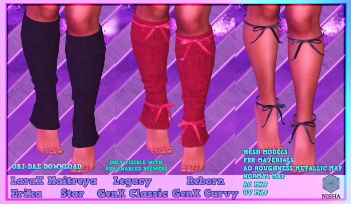 Nisha - Ayse leg warmers full perm mesh Download