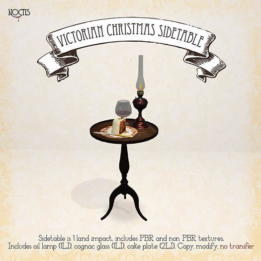 [noctis] Victorian Christmas Sidetable ADD ME to unpack