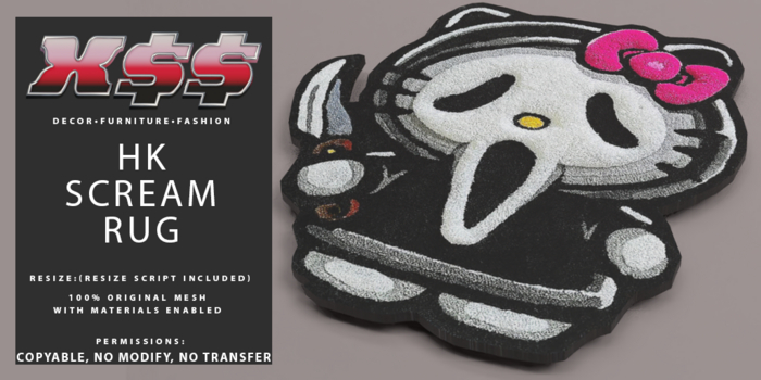 (X$$) - HK Scream Rugs (BOXED)