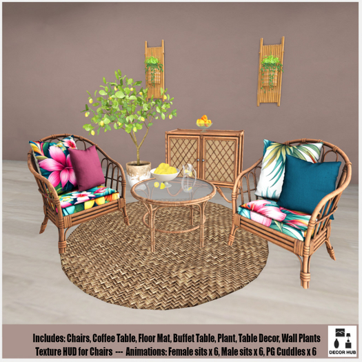 [Decor Hub] Lysa Rattan Patio Set [PG]
