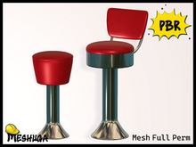 Meshuga PBR Retro Diner Bar Stools 3 FULL PERM MESH