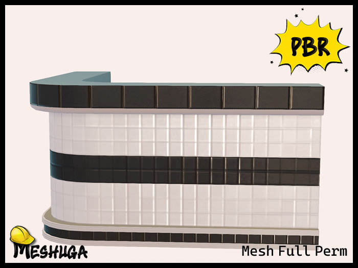 Meshuga PBR Retro Diner Corner Bar Short FULL PERM MESH 