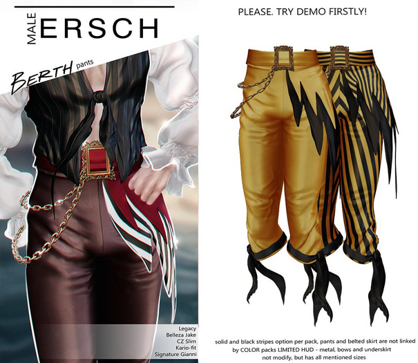 ERSCH - Berth pants -yellow-