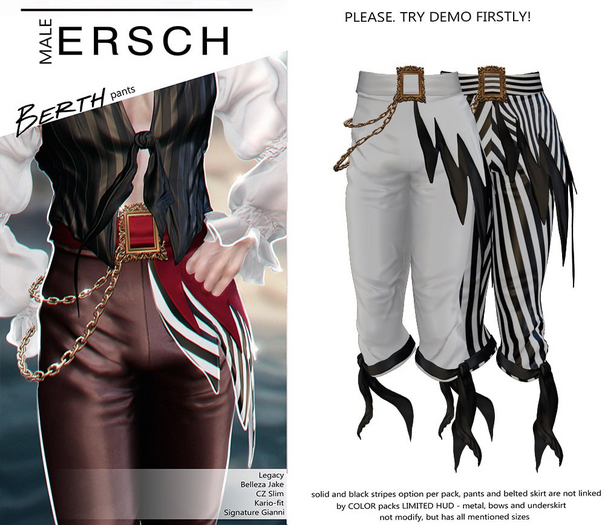 ERSCH - Berth pants -white-