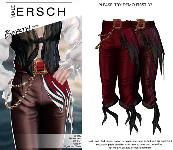 ERSCH - Berth pants -blood-