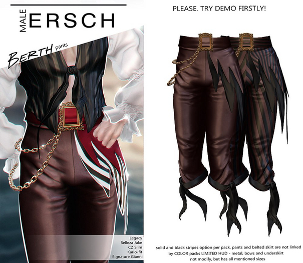 ERSCH - Berth pants -choco-