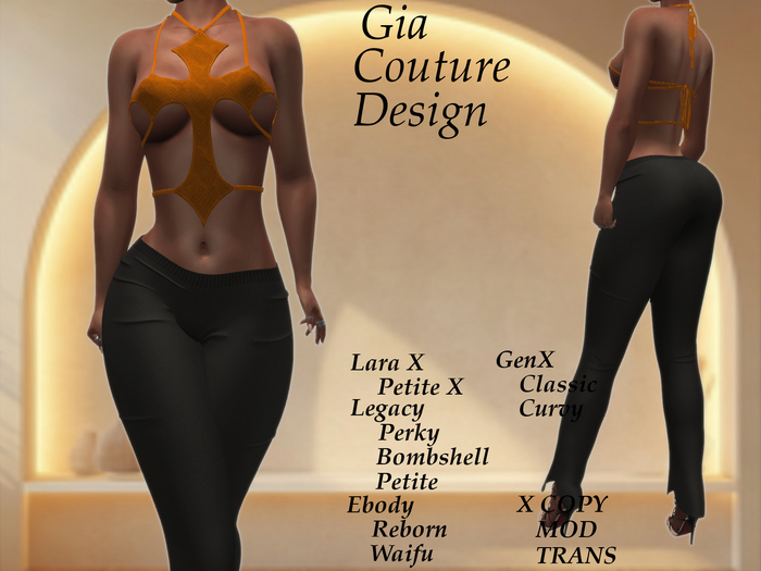 "GCD" Rowna Halter Top Orange