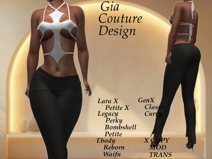 "GCD" Rowna Halter Top White