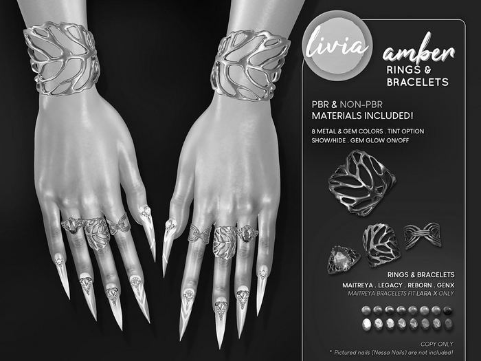 LIVIA Amber Rings & Bracelets DEMO