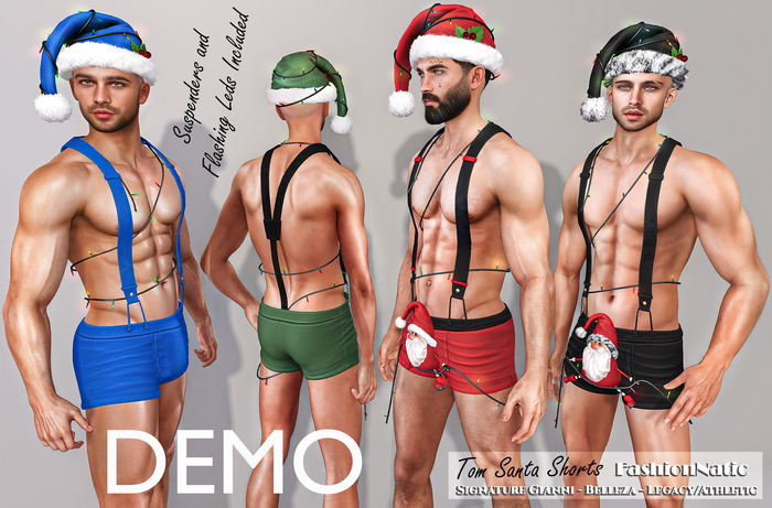 Demo Shorts Tom Santa Fatpack - Signature Gianni, Belleza Jake, Legacy, Athletic - FashionNatic 