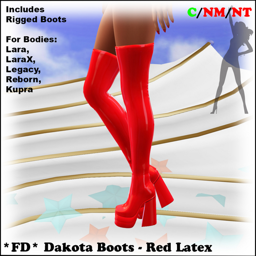 *FD* Dakota Boots [Boxed] Red Latex