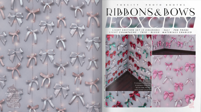FOXCITY. Photo Booth - Ribbons & Bows (Light Set)
