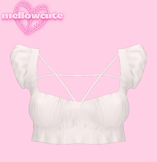 mellowcute-aurora top-white
