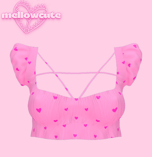 mellowcute-aurora top-pink hearts