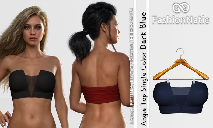 Top  Angie Dark Blue - Reborn, Waifu, Legacy,  LaraX, PetiteX - FashionNatic