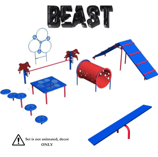 //BEAST  BLUE AND RED AGILITY COURSE KIT 